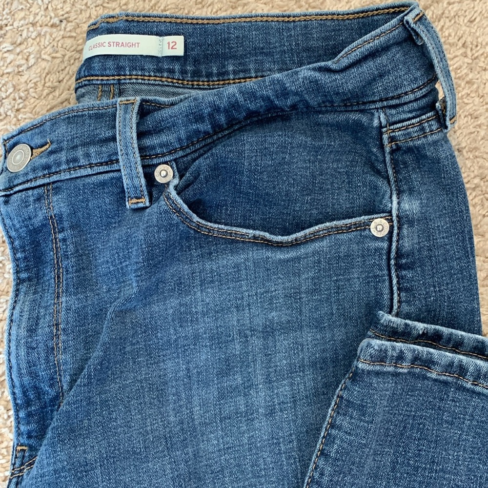 Levi’s Women's Classic Straight Blue Jeans Size 12 - Picture 7 of 14